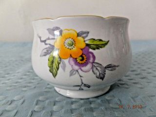 Collingswood English Bone China Open Sugar Bowl,  Floral Transfers