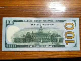 Uncirculated 2017 A $100 dollar Star Note 2