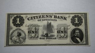 $1 186_ Orleans Louisiana La Obsolete Currency Bank Note Bill Remainder Au,