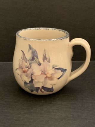 Home & Garden Party Magnolia Coffee Mug Cup Stoneware Usa 2002 Euc