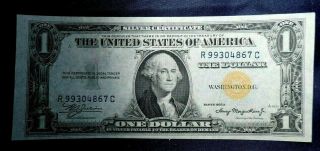1935 - A One Dollar $1 Yellow Seal Silver Certificate - N.  Africa - Cu