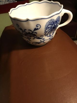 Antique Blue Meissen Blue Onion Porcelain Tea Cup