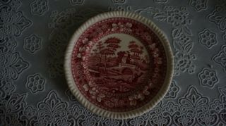 VINTAGE Copeland Spode ' s Tower Pink Bread Plate,  England 3