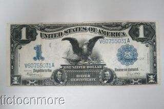 Us 1899 $1 Dollar Black Eagle Silver Certificate Large Size Note V60755031a