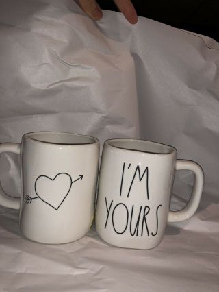 Rae Dunn Valentine’s Day I’m Yours Heart Arrow Mug,  Coffee,  Tea