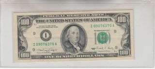 1990 (i) $100 One Hundred Dollar Bill Federal Reserve Note Minneapolis Old Money