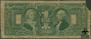 Series 1896 United States $1 Silver Certificate Educational Red Seal Large Note 2