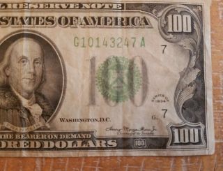 1934 $100 One Hundred Dollar Bill Federal Reserve Note Bank of Chicago,  IL,  NR 2