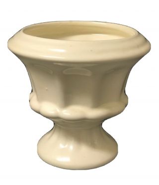 Haeger Pottery Usa 70 Pedestal Bowl/planter/vase Cream Or Pale Yellow