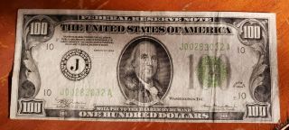 1934 $100 One Hundred Dollar Bill 283022a