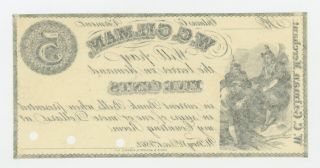 1862 5c W.  C.  Gilman - North Troy,  VERMONT Merchant Scrip UNC 2