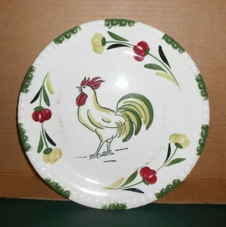 Vintage Blue Ridge Southern Potteries Rooster Dinner Plate 9 1/4 "