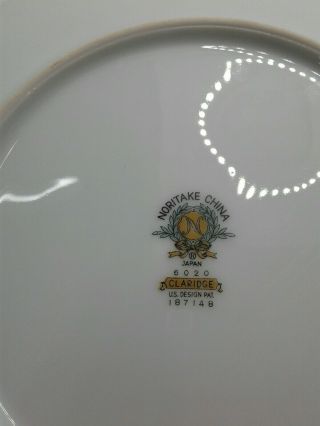Noritake China Made in Japan pattern 6020 Claridge Salad Plate Vintage 1959 - 64 3