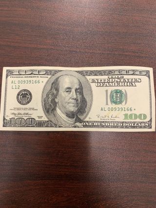 1996 $100 One Hundred Dollar Bill Star Note.  Low Run.  Final
