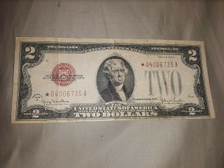 Series 1928 G $2 Star Note United States Note Us Legal Tender Bill