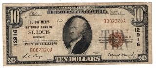 1929 Ty 1 $10 The Boatmen 