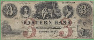 1852 Eastern Bank,  West - Killingly Connecticut $3 No.  1620