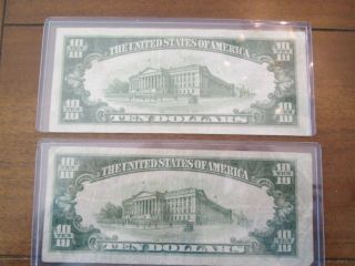 2 - - - 10 1934A ten dollar bills (silver certificate gold and blue label) 2