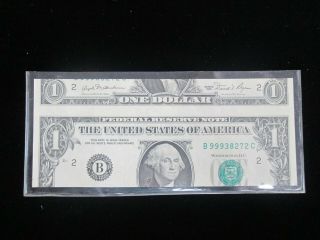 Error Bill $1 Dollar Note 1981 York Mis - Cut Error ！ Rare！no Reserve