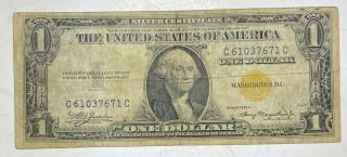 1935 A U.  S.  $1 Small Silver Certificate N.  Africa Emergency Currency C61037671c