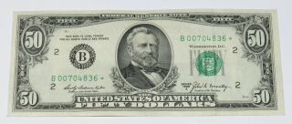 1969 - A $50 Fifty Dollars Federal Reserve Note Star Replacement Note