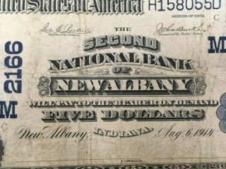 Usa 5 Dollars National 1902 (1914) - - Albany,  In - - Charter 2166