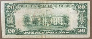 1929 Twenty Dollars National Currency Red Seal Federal Reserve Bank York 20B 2