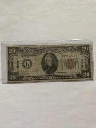1934 A $20 Hawaii Note