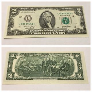 Vintage Rare 2003 Star $2 San Francisco Two Dollar Federal Reserve Bank Note Unc