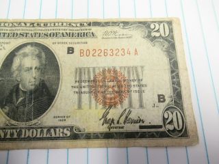 Raw 1929 $20 National Currency Bank of York NY 3