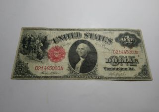 1917 Usa $1 Dollar United States Circulated F/avf Red Seal Large Bank Note