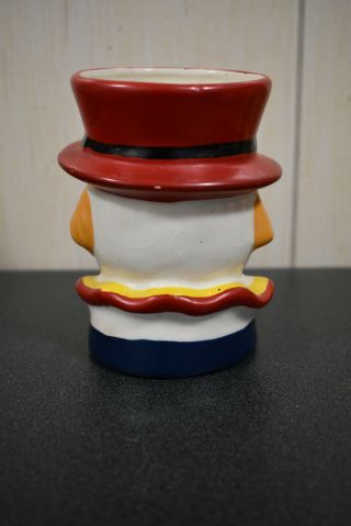 Vintage Clown Head Vase with Red Hat 3