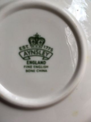 Vintage Aynsley Fine Bone China Made in England Tea Cup and Saucer Set 3