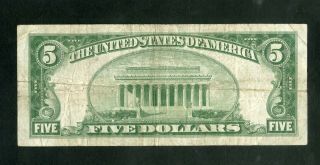 US Paper Money 1929 $5 National Pittsburgh PA 252 2