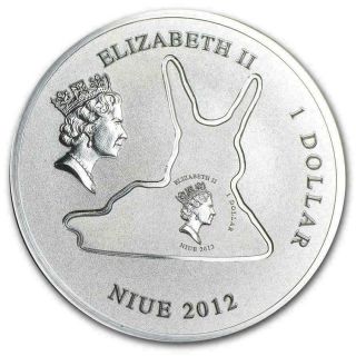 Niue 2012 1$ Divine Sculptures Cupid & Psyche 1 Oz Silver Coin Set 2