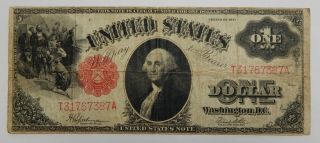 1917 Us $1 Large Size Note - One Dollar - Us Currency - Large Size