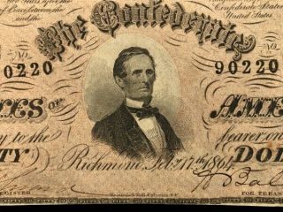 1864 CIVIL WAR CONFEDERATE CURRENCY $50 NOTE EXTRA FINE - ABOUT UNCIRCULATED 2