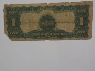 Silver Certificate 1899 1 Dollar Bill Black Eagle Note Paper Money Currency Old 2