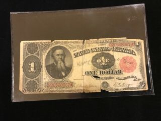 1891 $1 Treasury Note Stanton Fr351 Tillman Morgan Red Seal Low Grade