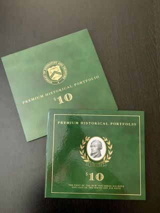 Premium Historical Portfolio First 1999 $10 & Last 1995 $10 Banknote Low Serial