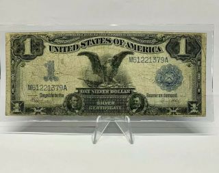 1899 Black Eagle $1 Silver Certificate Large Note Currency