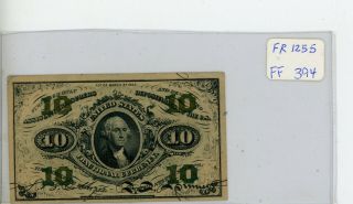 Fr.  1255 10 Ten Cents Third Issue Fractional Currency 394