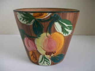 Vintage Made In Italy Hand Painted Planter Fruit Design