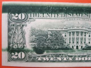 $20 1988 A Federal Reserve Note Error: Smears On Back 26 - 004