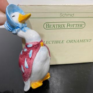 Vtg Schmid Beatrix Potter Puddleduck Collectible Ornament Figurine