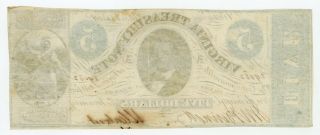 1862 Cr.  13 $5 VIRGINIA Treasury Note - CIVIL WAR Era 2