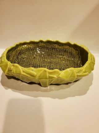 Mccoy Bulb Planter Dish Chartreuse Vintage Mid - Century -