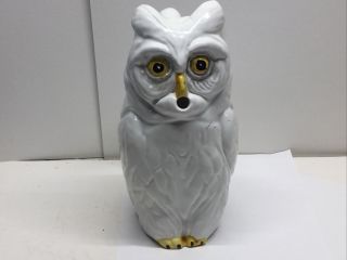 White Owl Vintage Italian Ceramic Pitcher Jug Italy 1975 Remo R.  E.  M.  O.