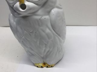 White OWL Vintage Italian Ceramic Pitcher Jug Italy 1975 REMO R.  E.  M.  O. 3