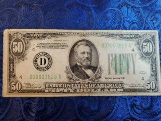 1934 $50 Frn Federal Reserve Note - Cleveland